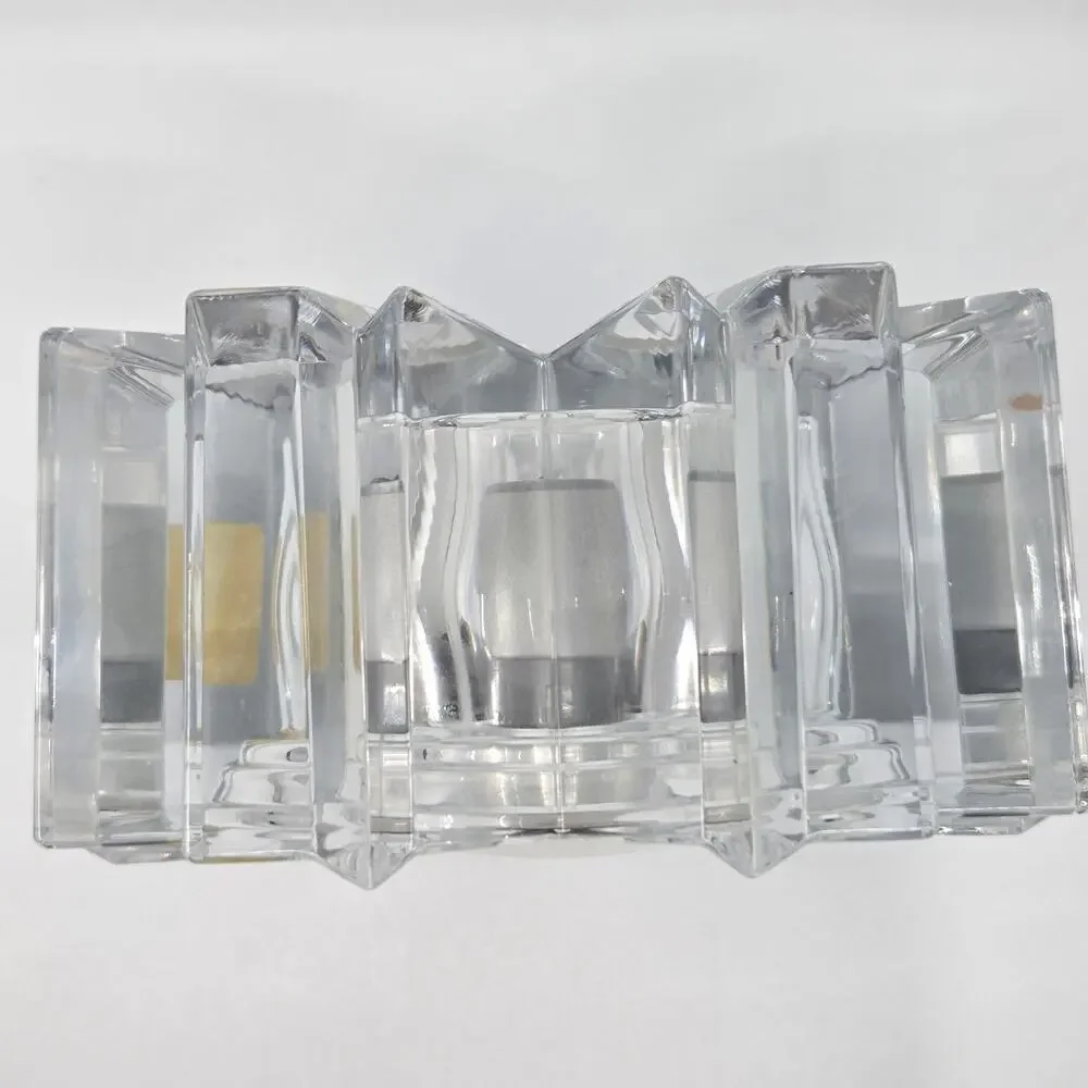 Mikasa Austria Crystal Quartz Desk Clock Art Deco Style Made in Germany Works